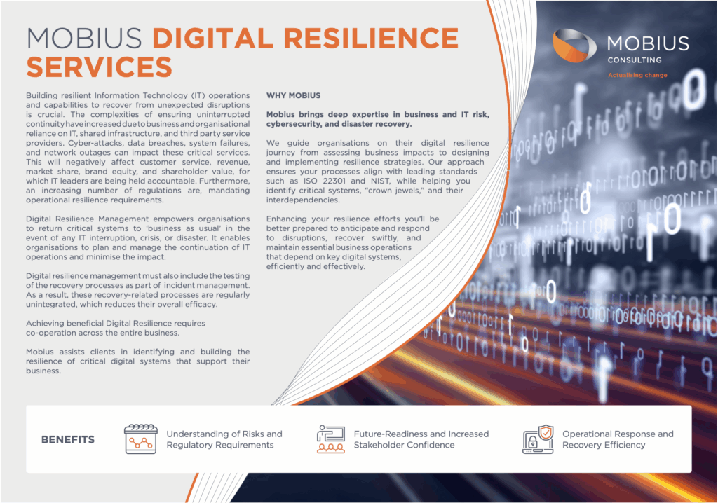 Mobius Digital Resilience Services | IT Risk, Cybersecurity, and Disaster Recovery Solutions